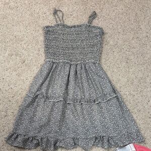 Sienna Sky Black and White Smocked Dress